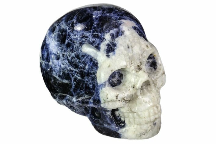 Polished Sodalite Skull #112186